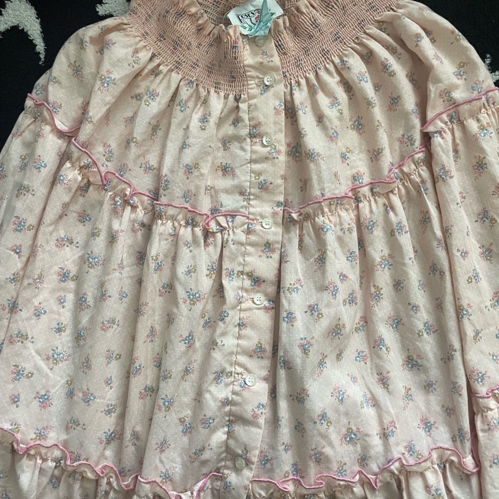 Floral Pink Button-Up Skirt